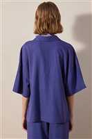 Keten Natural Koyu Mavi Gömlek KOYU MAVİ - 2